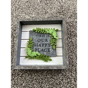 “This is our Happy Place” sign decor